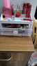 京东物流 化妆品收纳盒梳妆台置物架桌面高级感整理抽屉柜 中号2层 24*17*12cm 【1层抽屉+1层顶部置物架】 透明白 实拍图