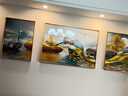 Sixpoetry 客厅装饰画现代简约沙发背景墙壁画轻奢三联晶瓷画大气高档挂画 福禄双收（铝合金外框） 晶瓷画左右50*70+中间100*70亮面 实拍图