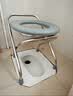 怡辉（YIHUI）坐便凳老人坐便椅孕妇坐便器可折叠便携不锈钢移动马桶YH-ZBY-03 实拍图