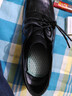 红蜻蜓春夏商务休闲系带牛皮鞋男手抓皱纹正装德比婚鞋WTA35345黑色41 实拍图