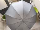 天堂伞 加大雨伞三折 晴雨两用商务伞经典格纹10骨大雨伞男女 天际灰 实拍图