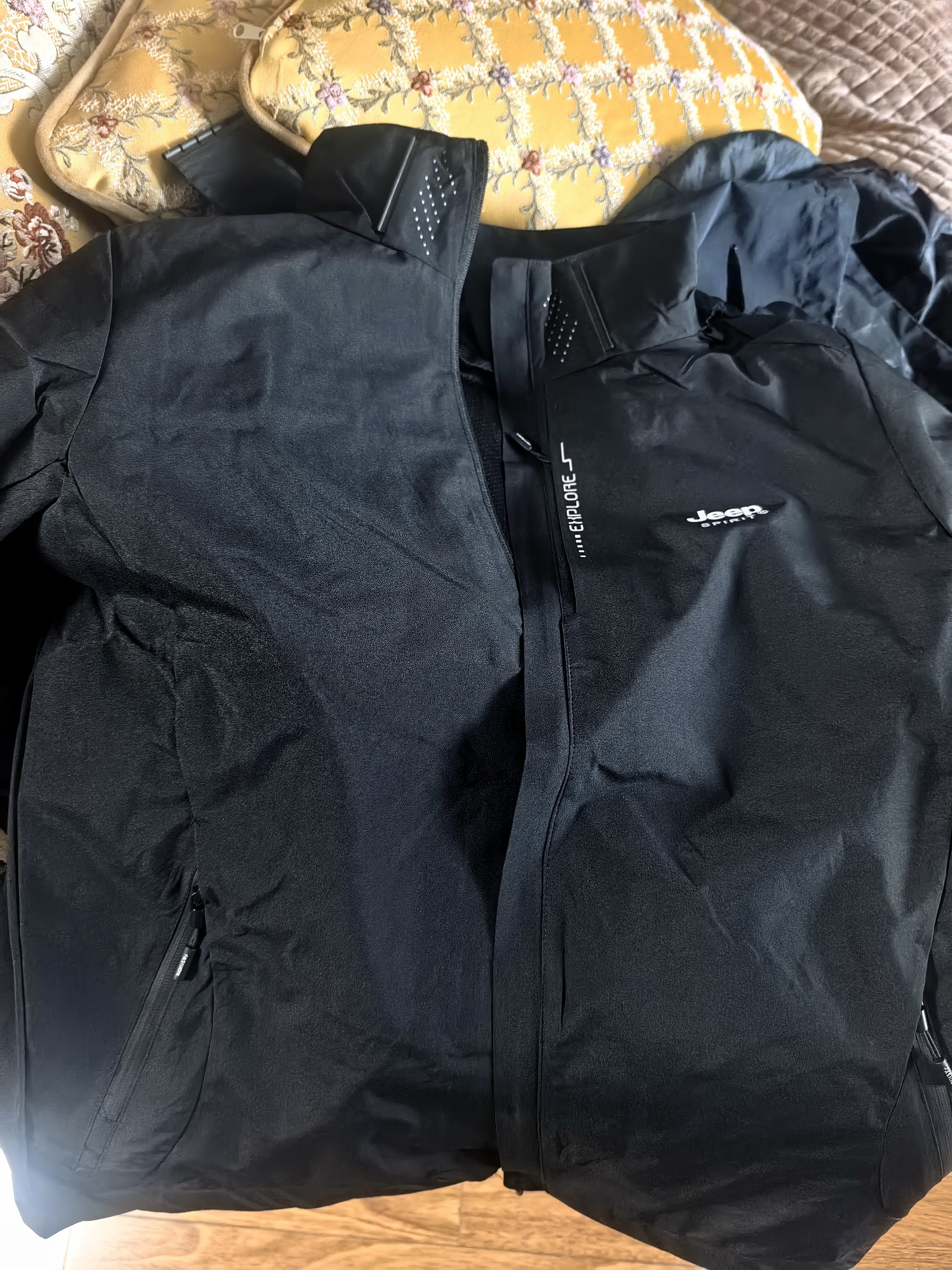JEEP SPIRIT吉普冲锋衣夹克男春秋季外套休闲运动防水户外情侣服 黑色 2XL 实拍图