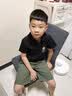 G.duck童装男童夏装套装儿童运动套装中大童短袖Polo衫两件套9男孩衣服 粉红色 120 实拍图