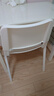 宜家（IKEA）帝奥多斯可堆叠白色餐桌椅凳子家用靠背现代简约塑料 白色 实拍图