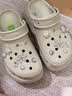 卡骆驰（CROCS）檀健次同款经典泡芙洞洞鞋百舒适男沙滩鞋女鞋休闲鞋|207521 白色-100(含智必星) 37 (230mm) 38 实拍图