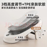 iuu婴儿洗澡盆 可折叠宝宝浴盆大号 洗澡神器躺托浴架新生儿童用品 【北欧灰】+调节感温浴架+浴垫+脸盆*3 材质：FAD食品级材质检测认证 实拍图