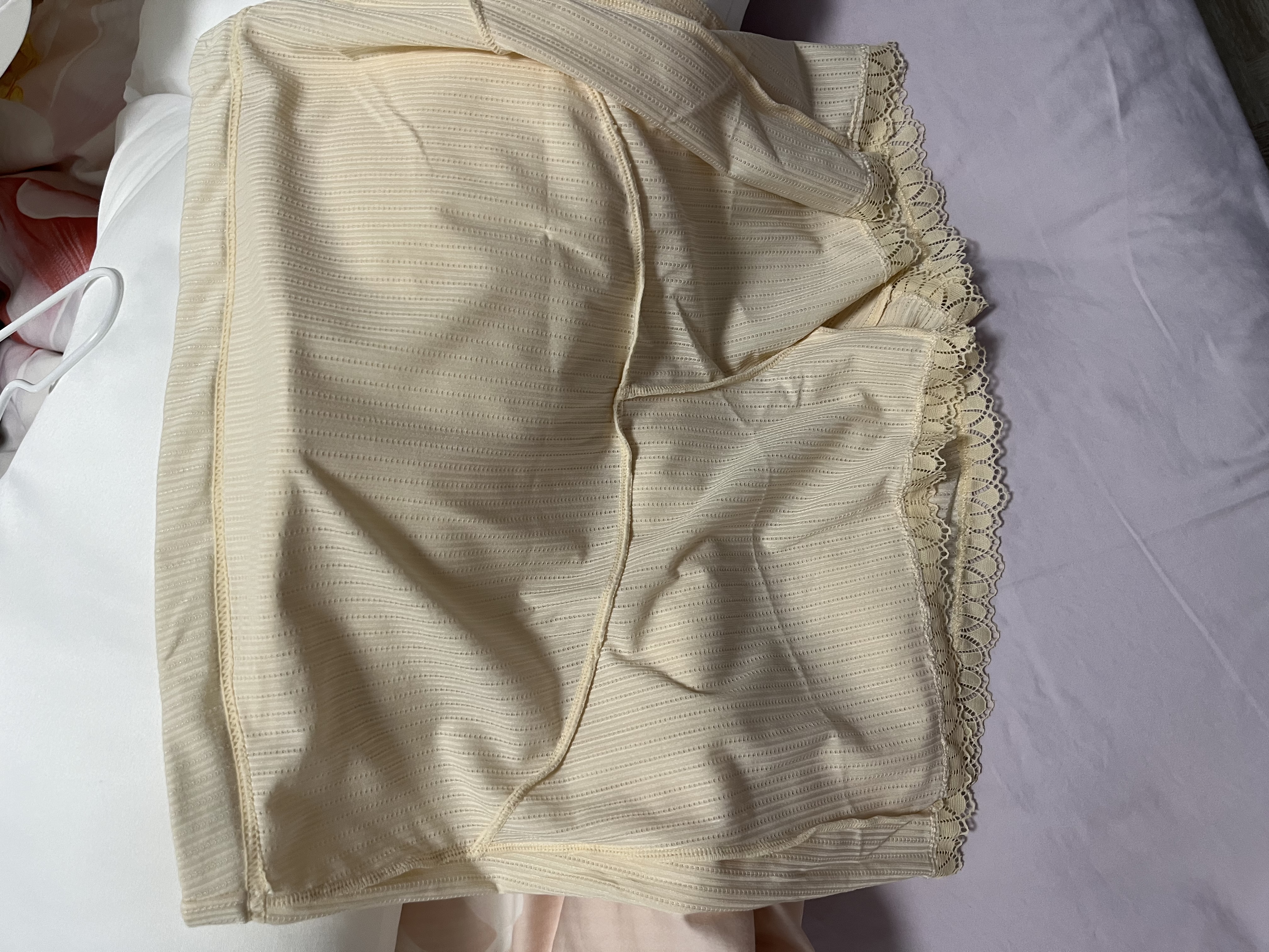 婧麒（JOYNCLEON）孕妇裤夏季薄款外穿冰丝安全裤女防走光打底裤 肤色 M jyk177717 实拍图