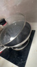 康巴赫炒锅不粘锅316L不锈钢炒菜锅32cm蜂窝平底煎炒锅电磁炉燃气灶通用 实拍图