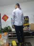 花花公子（PLAYBOY）长袖衬衫男春秋季男士衬衣男条纹商务休闲绅士外套 白条 2XL 实拍图