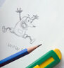 施德楼（STAEDTLER）德国100蓝杆铅笔 专业绘图铅笔 美术生素描铅笔 素描绘画学习 施德楼素描笔 专用初学者 蓝杆2B 4支散装 实拍图