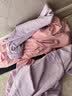 猫人儿童睡衣莫代尔女童七分袖套装夏季中大童家居服 丁香紫  160  实拍图