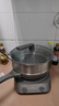 美的（Midea）钛陶电炒锅 电蒸锅宿舍煮锅炒菜专用分体式家用多功能一体电火锅煎锅5.5L多用途锅HCG3218S配蒸笼 实拍图