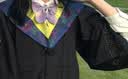COSMICKISS学士服文科理科工科学位服毕业礼服大学生男女本科学士服粉领拍照 【黄色工科】学士服+学士帽 L (建议130-160斤) 实拍图