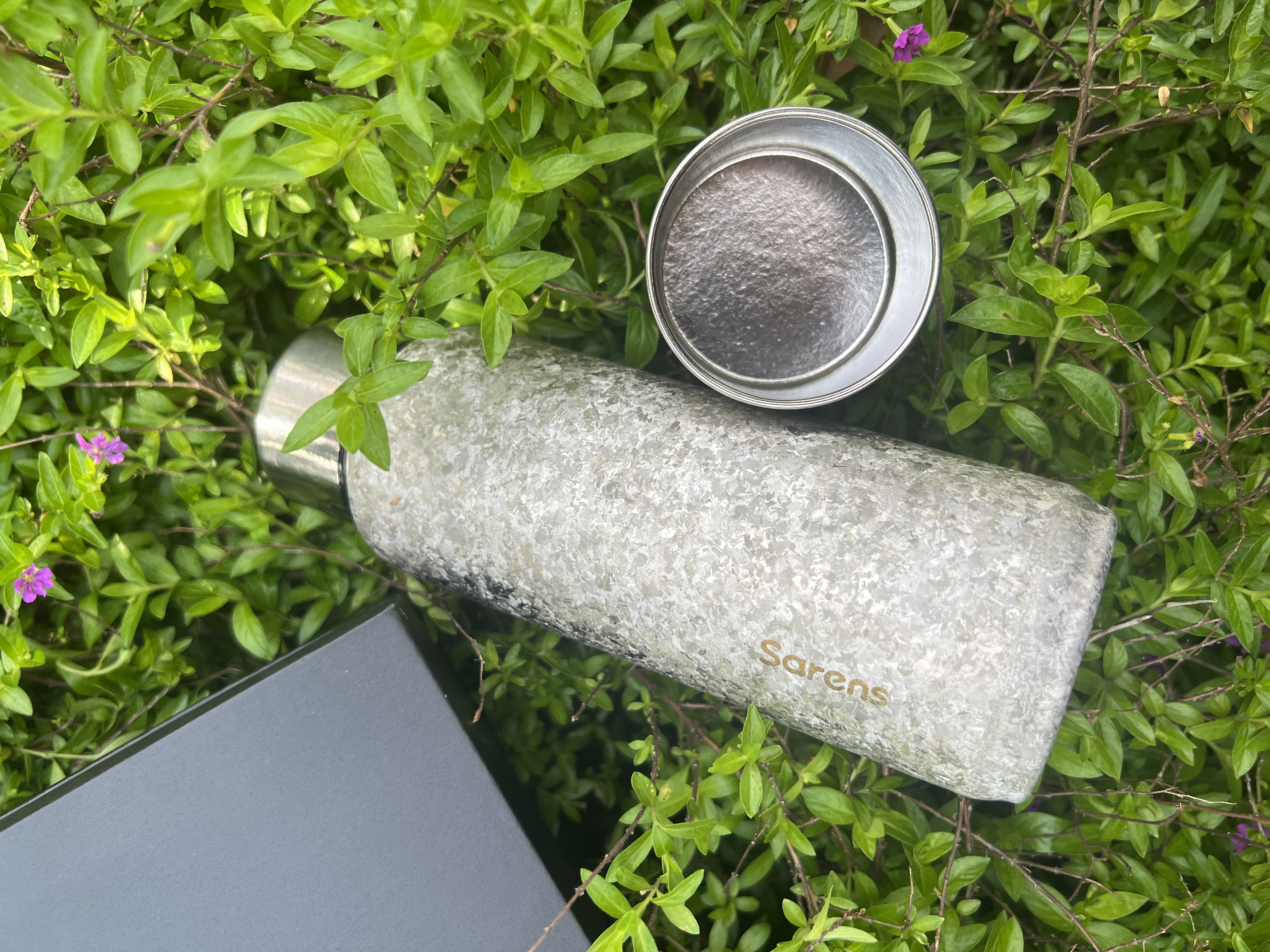 Sarens纯钛保温杯茶水分离水杯焖茶钛杯中秋节礼物送女朋友生日礼物定制 银色-【无缝内胆】-450ml 实拍图