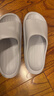 朴西新款EVA踩屎感厚底拖鞋女士居家室内情侣拖鞋男 灰色 42-43 实拍图