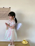 G.duck童装女童连衣裙夏装新款公主裙儿童礼服裙子夏季61儿童节礼物女孩 翅膀彩虹蛋糕裙 110码建议100-110cm年龄4-5岁 实拍图