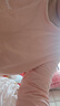 红豆居家女士纯棉春秋薄款睡衣女简约可外穿家居服 芭菲粉 L 实拍图