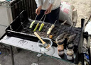 原始人烧烤架户外烧烤炉家用庭院烤肉架木炭便携碳烤炉子烧烤工具全套 免安装折叠款【304网-烤羊腿-省心大全套】 实拍图