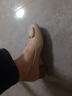 ZHR女鞋浅口单鞋女春秋粗跟通勤妈妈皮鞋2026新款船鞋女AH378杏色37 实拍图