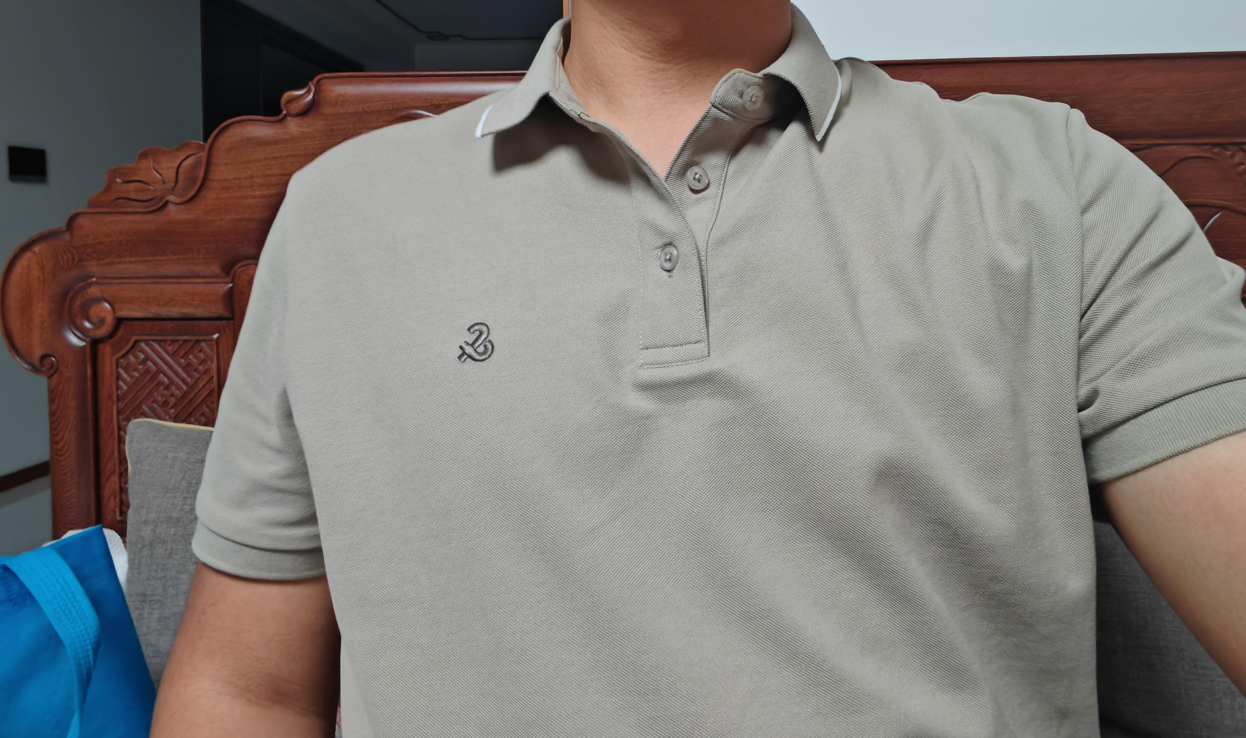 杰克·琼斯（JACK&JONES）26年新款polo衫男士夏季撞色翻领商务休闲刺绣logo短袖T恤男装 伦敦雾C02 L 180 实拍图