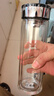 希诺（heenoor）玻璃杯双层水杯男带过滤网保温泡茶杯车载水晶杯防烫隔热专用礼物 镜面杯盖6903-395ml 实拍图