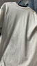 马克华菲（MARK FAIRWHALE）短袖男士夏季潮牌休闲短袖T恤男宽松重磅220g纯棉男装 麻灰色 L 实拍图