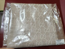 古驰（GUCCI）男女同款经典双G双面印花流苏爆款围巾浅驼色 165904 3G646 9500 实拍图