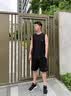 安踏无袖坎肩背心男套装篮球运动服夏季冰丝速干T恤薄款五分短裤男装 基础黑/基础黑【速干无袖套装】 XL/180 实拍图