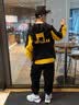 G.duck品牌童装男童秋装套装春秋款儿童外套5-14岁男孩秋季两件套中大童 黄色 常规 150 实拍图