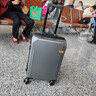 双星（doublestar）行李箱拉杆箱男次日达可登机箱大容量学生铝框密码箱旅行箱皮箱子 深灰色【加厚铝框可坐可踩】 20英寸  小型可上飞机-加厚箱体 实拍图