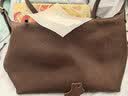 裘真【明星推荐】经典hobo包植鞣牛皮腋下通勤休闲饺子女包 咖啡色-小号 小包/大包 实拍图