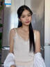 浪莎蕾丝内搭吊带背心女2026新款夏外穿白色带胸垫上衣v领针织打底衫 晒单实拍图