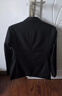 罗蒙 西服男士休闲西装男套装外套修身伴郎新郎结婚商务职业正装衣服 黑色双扣（上衣） 2XL /180【130-145斤】 实拍图