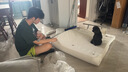 斐思莱乐可折叠沙发床两用小户型布艺伸缩床客厅阳台多功能床2026新款 升级加厚-米白色【灯芯绒】 宽100cm【展开长186cm】 实拍图