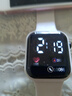 其他品牌高颜值LED手表时尚方形学生科技感超强夜光数字个性运动 太空白 实拍图