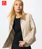 优衣库休闲短茄克女装男装/巴恩风外套夹克483807 484664 483807/31米色 S 实拍图