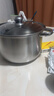 【加高】不锈钢汤锅加厚家用加高煲汤大容量煮粥炖锅 加高：加大【24cm】汤锅+玻璃盖 实拍图