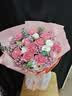 馨仪鲜花速递玫瑰向日葵康乃馨花束生日礼物全国同城配送 康乃馨玫瑰混搭花束 实拍图