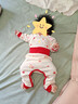 贝瑞加（Babyprints）婴儿家居服套装男女宝宝纯棉秋衣秋裤护肚内衣柔软上衣裤子 红73 实拍图