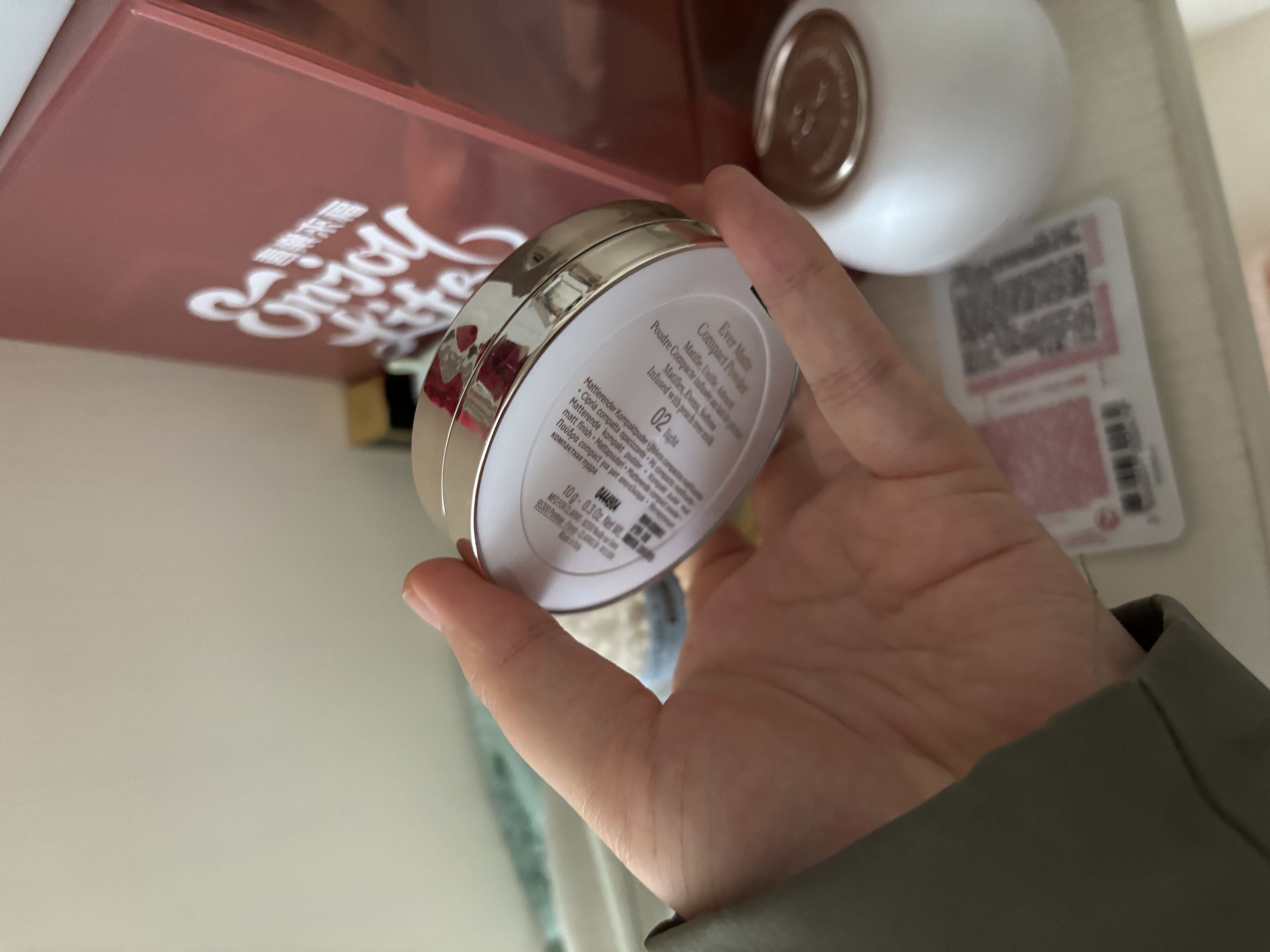 娇韵诗持久柔焦蜜粉饼02 10g清透肤感自然裸妆护肤品化妆品七夕礼物 实拍图
