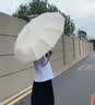 小米乾盾全自动晴雨伞加强伞骨太阳雨伞一键收放防紫外线黑胶防晒遮阳 72骨-梧桐米【加固/晴雨】自动 实拍图