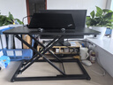 全品屋升降电脑桌站立办公书桌显示器升降支架台式工作台桌 【七档手动升降】-曜石黑 健康办公 实拍图