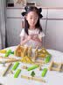 凝彬德国鲁班榫卯结构积木diy拼装建筑益智玩具3-6岁男女孩生日礼物 【儿童城堡积木屋】可拼多种造型+126片磁力片拼图 六一儿童节-圣诞元旦-新年礼物-送礼佳品 实拍图