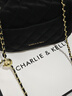 CHARLIE&KELLI品牌 CK轻奢包包女包单肩包女士斜挎包菱格小方包七夕情人节礼物 黑色【礼袋发货 代写贺卡】 实拍图