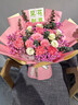 馨仪鲜花速递玫瑰向日葵康乃馨花束生日礼物全国同城配送 康乃馨玫瑰混搭花束 实拍图