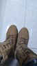 仪标新式棕色作战靴超轻训练真皮防水战靴沙漠2l高帮登山鞋户外作战鞋 棕色21作战鞋（质保一年） 42 实拍图