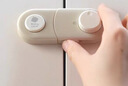 babycare儿童安全锁抽屉宝宝安全门锁扣多功能冰箱锁柜旋转对开型-卡塔白 实拍图