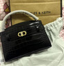 CHARLES&KEITH鳄鱼纹凯莉包手提斜挎婚包包女包生日礼物CK2-50270880-1 Black黑色 S 实拍图