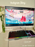 AOC KB122有线键盘 真机械手感键盘 背光灯效 键盘电竞游戏专用 电脑笔记本办公通用 黑色混光 实拍图