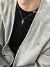 MZMZ铂金项链男pt950白金锁骨链潮流十字架配饰情人节七夕礼物送女友 本地仓当/次日达-轻贵十字架项链（礼盒装） 实拍图